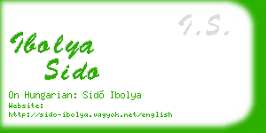 ibolya sido business card